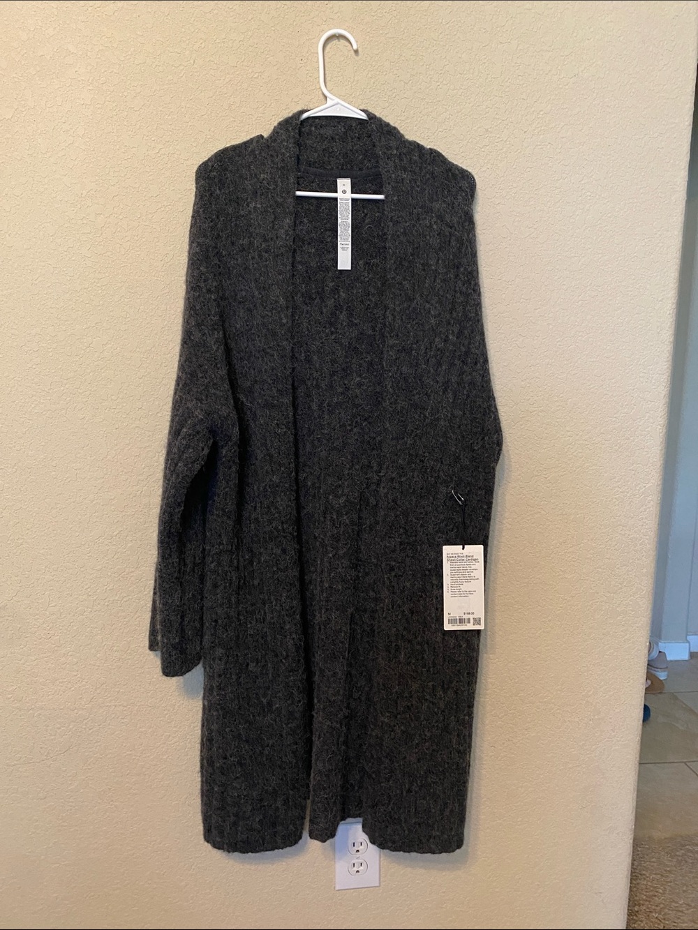lululemon athletica Open-Front Long Cardigan - Charcoal